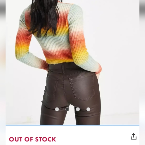 Bershka size S rainbow stripe stretch jumper very good carefully worn condition - Picture 4 of 16